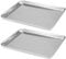 ZOENHOU Juego de 2 bandejas de acero inoxidable para hornear, 40 cm, antiadherentes, rectangulares, profesionales, para servir galletas, tostadora, catering, fácil de limpiar, 40 x 30 x 2,5 cm