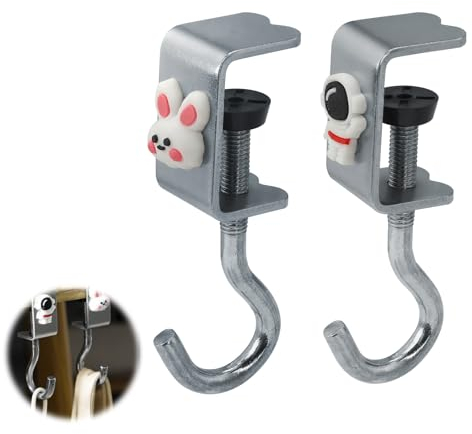 HERKINDNESS 2 Stück Taschenhalter für Schultaschen, Multifunktionale Aufhängehaken für Handtaschen, Rucksäcke, Schlüssel und mehr – Tragbar & Platzsparend, Perfekt für Zuhause, Büro und