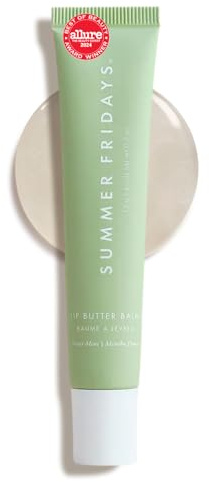 Summer Fridays Lip Butter Balm - Conditioning Vegan Lip Balm for Instant Moisture, Shine & Hydration - Softening & Soothing Skincare - Sweet Mint (.5 Oz)