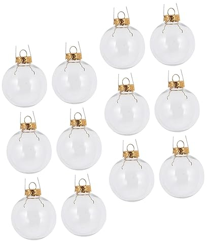 UKCOCO Christbaumkugeln Dekoration 12 Stück Kugel- Weihnachtskugeln Weihnachtskugeln Weihnachtskugeln Weihnachtskugeln Deko Kunststoffkugeln Weihnachtsbaumschmuck Hängender Baum Das