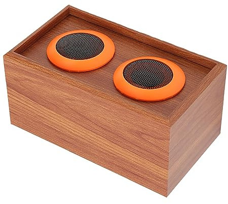 Wooden Speaker, Passive HiFi Loseless Sound Pure Treble Durable Wooden Tweeter 6Ω for Office (Wood Grain)