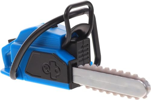 Chainsaw Model Mini Fake Chainsaw Tool Garden Tool Chainsaw Ornament Prop for Miniature House Decor Dollhouse Decoration Accessories (Blue)