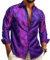 YOHOWA Men's Silk Shirt Button Down Paisley Flower Dress Shirts Formal Casual Work Relaxed Fit Long Sleeve