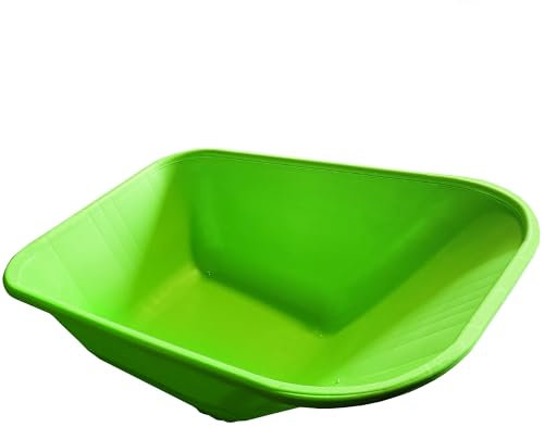 KetoBarrow Wheelbarrow Tray Replacement Wheelbarrow Body Pan - 110L Capacity - Undrilled - Universal Fit - Barrow Body (Light Green), KB-WHEELBARROW-BODY-P-110L