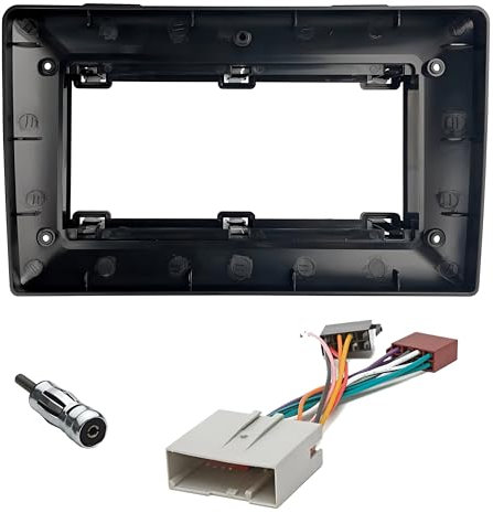 Sound-way Kit de Montage Autoradio, Façade Cadre de Radio 9 Pouces, Adaptateur Compatible avec Ford Fiesta 2001-2005 / Fusion