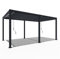 WEIDE - Classic Terrassenüberdachung freistehend mit einstellbarem Stahl-Lamellendach I Pfosten aus Voll-Aluminium I Robustes Terassenüberdach I wasserdicht (Anthrazit, 3 x 5,3 M)