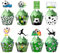 48 Pieces Soccer Cupcake Toppers and Wrappers, Soccer Ball Football Sports Field Cupcake Decorations for Boys Girls Kids, Soccer Ball Decorations for Soccer Birthday Football Sports Party Supplies