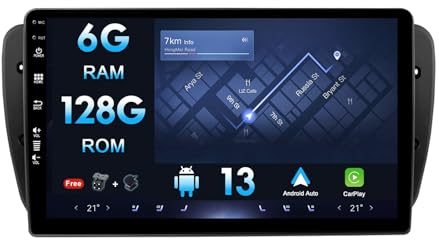 MISONDA 9 Zoll Android Autoradio GPS Navi 6GB+128GB Für Seat Ibiza 6j 2009-2014 Doppel Din Radio Spiegel Link Carplay DSP USB Lenkradsteuerung