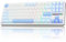 AULA F87 Wireless Gaming Keyboard Tri-mode,75% Percent Hot Swappable Custom Keyboards,Five-Layer Padding,Pre-lubed Switches,RGB Backlight,TKL Mechanical Keyboard for PC/Mac (Sea Salt Blue)