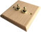 VDCVADKYE Interruptor de Palanca, Interruptor de luz de Pared de Madera Maciza de Lujo de 86 W con Palanca Intermedia de latón Manual(2 Gang)