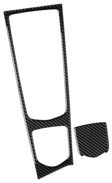 BYAMBD Autozubehör 2-teilige Carbon-Look-Gangschalttafel-Trim-Aufkleber-Abdeckung Für Pan&am&era 2010 2011 2012 2013 2014 2015 2016