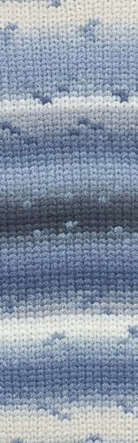 WOOLADDICTS - 50g Mystery - Farbe: 12 - wollweiß/beige/blau - So würde Liebe aussehen, wenn sie eine Farbe hätte.