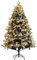 HOMCOM Sapin de Noël Artificiel 180 cm Arbre de Noël Lumineux floqué enneigé avec Support en Acier Pliable, 200 LEDs Blanc Chaud, 793 Branches, décoration de Noël Effet réaliste - Vert