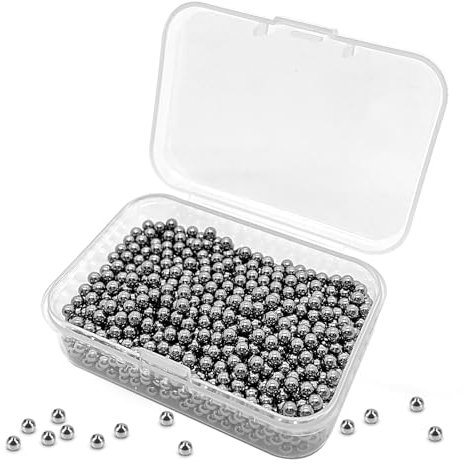Dazkzooy Billes Acier 1000 pièces - Perles Nettoyantes Réutilisables en Acier 304 Inoxydable 3mm pour Carafe à Vin, Décanter Bouteilles Vases - Billes Nettoyantes Carafe