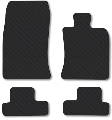Mini Convertible (2001-2008) 5mm Rubber Car Mats | Heavy Duty Rubber Tailored Fit Floor Mats Full Coverage Durable Waterproof Accessories Easy Clean Anti Slip Made in the UK
