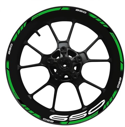 JAYWIS Moto Llantas Pegatinas Pegatinas para Llantas De Motocicleta De 17 Pulgadas para K&awasaki Z650 Z 650, Juego De Pegatinas para Llantas, Cinta De Rayas, Decoración Ruedas Calcomanías(Color 13)