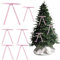 HSTWODE 24 fiocchi per albero di Natale in velluto, ghirlanda per porta, decorazione vintage, fiocco, per albero di Natale, confezioni regalo, ghirlande, ghirlande (rosa)