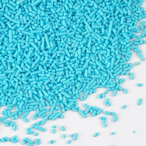 Décors Sucrés Vermicelles Bleu 130 g - Vermicelles Pâtisserie Comestibles en Sucre Colorés– Décoration Alimentaire Pâtisserie, Desserts, Gâteaux, Biscuits, Cupcakes