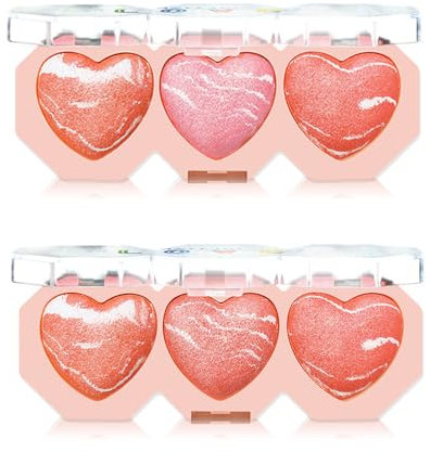 Love Baked Blush Palette, 2 di 6 tonalità rosa scintillanti con effetto perlato luminoso
