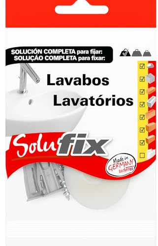 fischer SOLFIX Waschbecken, Halter-Set zur Befestigung und Verankerung von Waschbecken