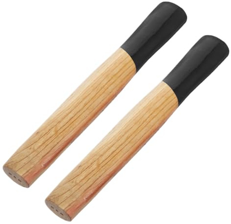 BATHVEVE 2 Stück Holzstiele für Hammer mit Einfacher Montage und Rissbeständigem Material Ersatzgriffe für Maurerhammer und Holzhammer zum Reparieren