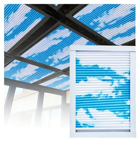 LVLDAWA Dachfenster-Rollos, Verdunkelnde Wabenplissees Mit Zugstange, Verschiebbarer, Lichtdichter Fensterbehang Aus Stoff Für Wintergärten