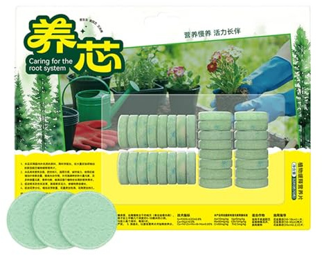 Pflanzendünger Für Den Außenbereich | 32 Dünger-Tabletten mit anhaltender Depotwirkung | Pflanzennahrung Für Den Gartenbereich,für Rosen, Gardenien, Sukkulenten, Kakteen, Efeututen und den Garten
