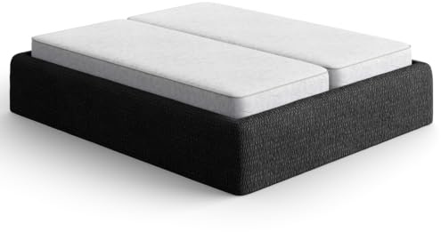 Paulato - Cache-Sommier 2 Places 130-180 cm - Housse de Sommier Extensible Microfibre Bi-élastique Anti-Griffes, Lavable en Machine, Lit 140x190 et 160x200, Oeko-TEX, Made in Italy - Noir