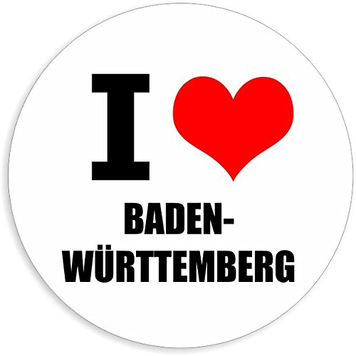 Kiwistar - Autoaufkleber - 5x5 cm - außen klebend - I love Baden-Württemberg für Auto, Laptop, Fahrrad, LKW, Motorrad Aufkleber mehrfarbig Sticker Decal