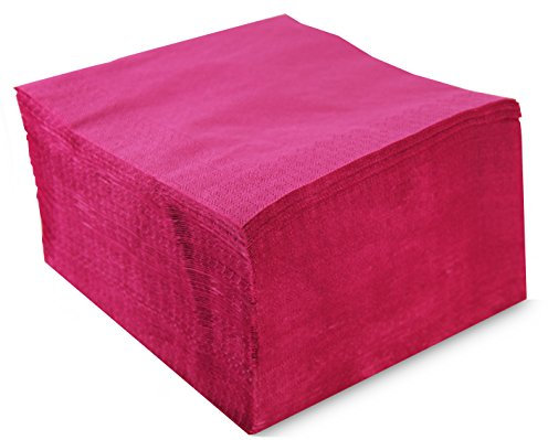 Hängelampe ser42307107 Collection, Serviette 40 x 40, 2-lagig, 1/4 Falz, 100 Servietten, 2-lagig uni mit Bordüre, Fuchsia