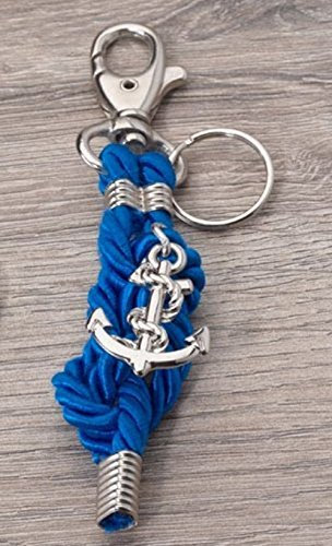 Subito disponibile Lot de 12 porte-clés avec ancre et nœud marin bonbonnière, bleu, S
