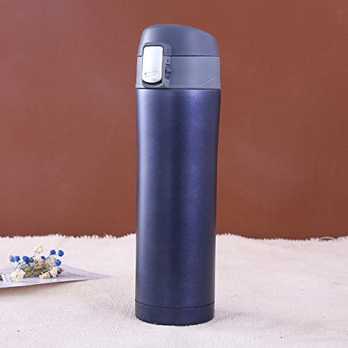 Termo Botella Agua Vacío aislado termo aislado acero inoxidable botella de vacío de agua frasco de café contenedor de viaje 500 ml blanco