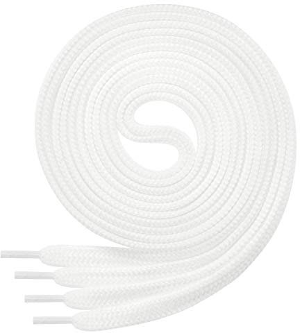 Di Ficchiano 2 Paar SCHNÜRSENKEL flach reißfest 8 mm breit für Sneakers und Sportschuhe Farbe: Weiss Länge: 170cm