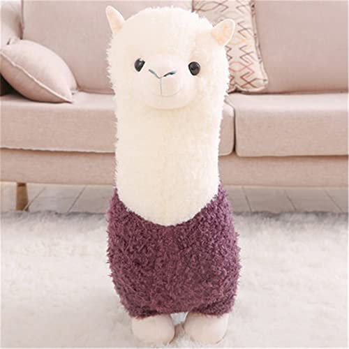 GLITZFAS Peluche a forma di alpaca, morbido peluche (viola, 28 cm)