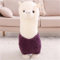 GLITZFAS Peluche a forma di alpaca, morbido peluche (viola, 28 cm)
