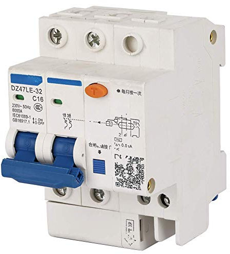 2P Leitungsschutzschalter 230V, Miniatur Leistungsschalter Fehlerstromschutzschalter