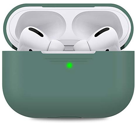 AHASTYLE AirPods Pro Case Protective Cover [Front LED Visible] Compatible with Apple AirPods Pro 2019 (Without Carabiner, Pine Green)