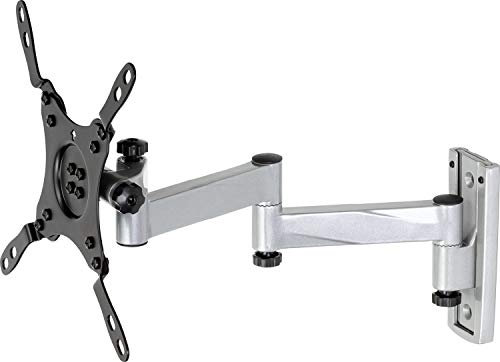 BERGER TV Wandhalterung Kurz │ Schwenkbar & Neigbar │ Platzsparende VESA Universal Fernsehaufhängung für Wohnmobil & Monitor │ 13 bis 42 Zoll Fernseher Halterung