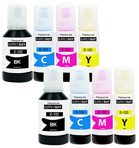 Supply Guy Tinte kompatibel mit Epson 102 für EcoTank ET 2700 2750 2751 2756 2800 2850 2856 3700 3750 3850 4750 4800 4850 4856 15000 Workforce ST-2000 2100 3000 4000 4100 (674ml)
