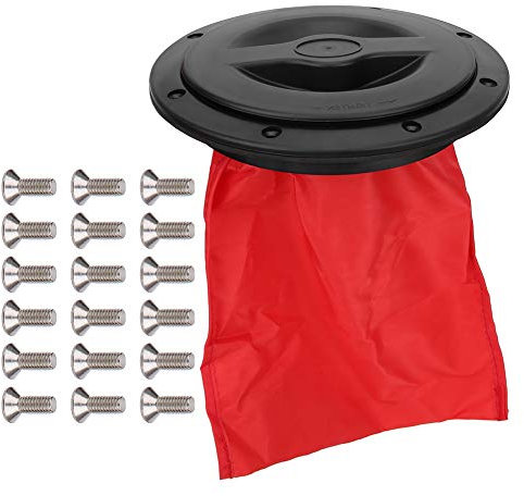 Keenso Duokon Kayak Hatch Cover, Boat Sealing Hatch Cover Round Circular Type Lid Waterproof Kayak Accessories W/Storage Bag(6in)