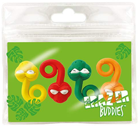 Erazer Buddies - Schlange von Deluxebase. Schlange Radiergummis und neuartiges Briefpapier für Mädchen und Jungen. Buntes Radiergummi-Set, ideal für Büro- und Schulmaterial