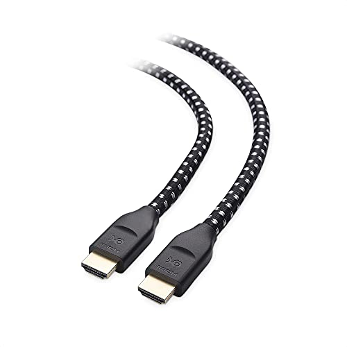 [Ultra High Speed HDMI Certified] Cable Matters Braided 48Gbps 8K HDMI Cable 5m with 8K @120Hz, 4K @240Hz and HDR Support for PS5, Xbox Series X/S, RTX3080 / 3090, Apple TV and More in Black