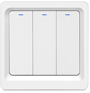 Lancoon Kabellos TasteIntelligentes Licht Schalten Telefon-APP Schnelles Passen Fernbedienung Mit Sprachsteuerung für Deckenlampe,LED-Glühbirne Einzel-L-Draht, Einfach zu Installieren(4Gang)