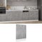 HOMIUSE Pare-lave-vaisselle en bois gris béton - 45 x 3 x 67 cm - Plan de travail de cuisine partiellement intégré - Façade avant pour lave-vaisselle - Plaque décorative pour lave-vaisselle