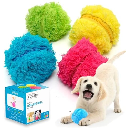 Active Rolling Ball™ Interaktives Hundespielzeug, Intelligent Hundespielzeug Kleine Hunde Beweglicher Hundeball, selbstrollender Ball Hund, ballwurfmaschine Hunde