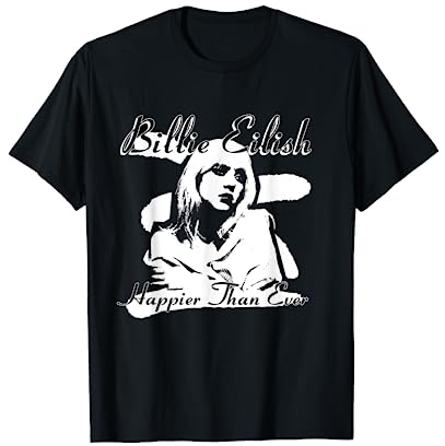 Offizielles Billie Eilish Happier Than Ever Black T-Shirt