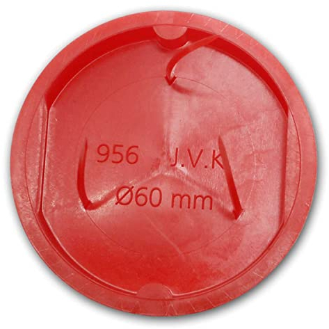 50er Netz Signal-Deckel/Putzdeckel für Unterputz-Dosen Ø60mm, mit Makierungsborsten, zur Montage auf UP-Dose vor dem Verputzen