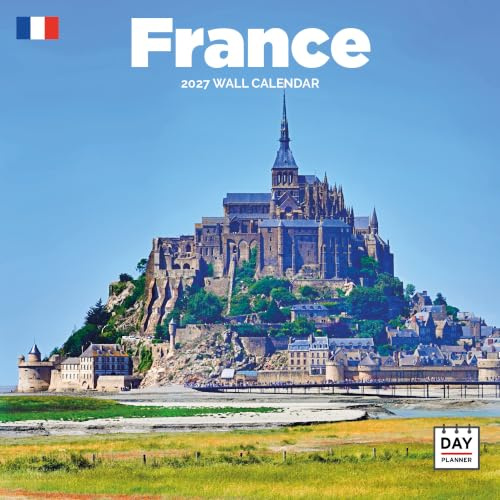 Frankreich Kalender 2024 | Quadratischer Wandkalender | 16 Monate | Dayplanner Publishing