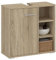 IDIMEX Meuble sous lavabo Nistos Rangement de Salle de Bain avec 1 Porte et 3 étagères Couleur chêne Sonoma