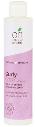 Officina Naturae | Curly Shampoo per Ricci Definiti con Olio di Albicocca, Protegge e Idrata, Senza Solfati e Siliconi, Sentori di Pesca, Cocco Arancio e Mughetto, 200ml